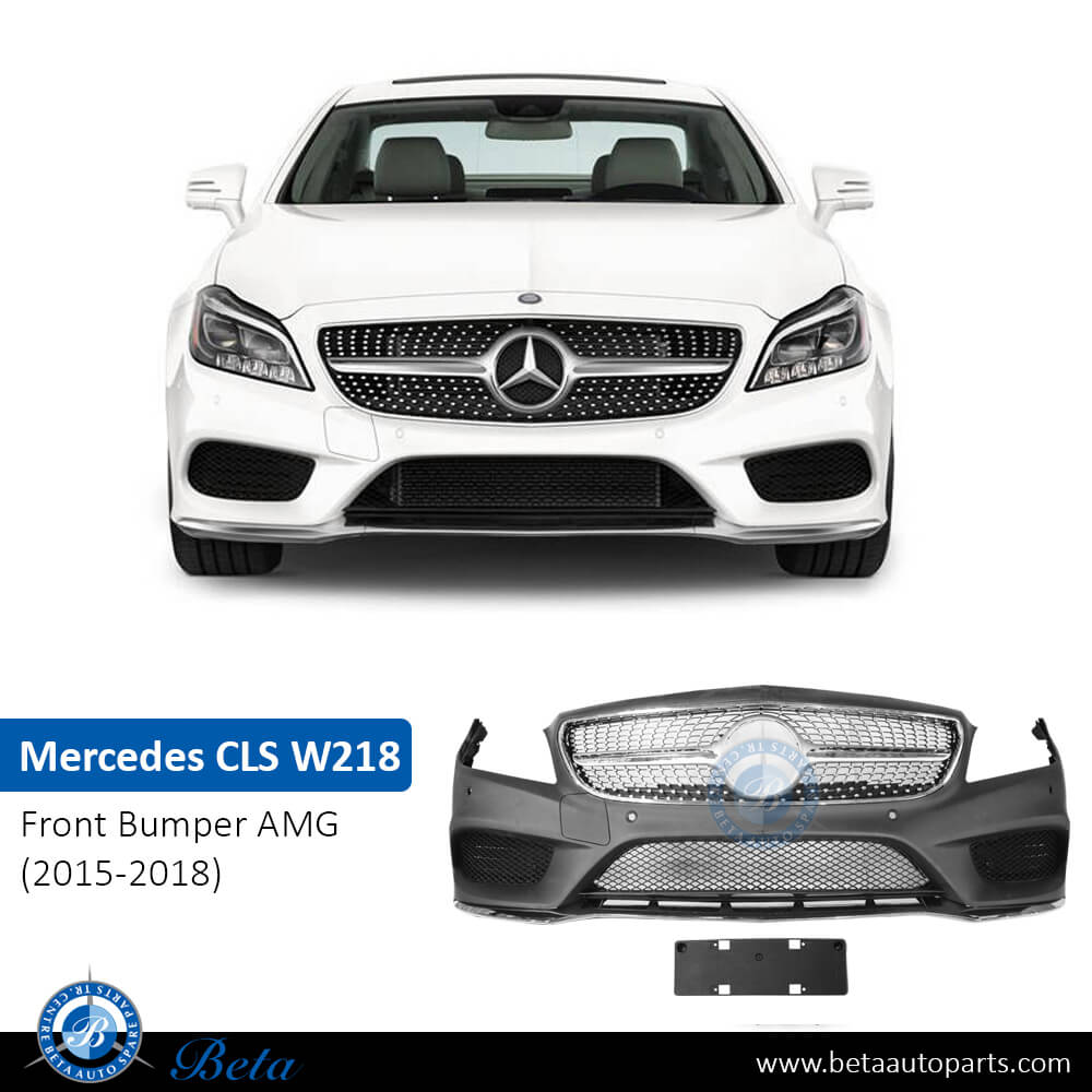 Mercedes CLS-Class W218 (2015-2018), Front Bumper Normal AMG with Park Assist, China, 2188850300 Mercedes CLS-Class W218 (2015-2018), Front Bumper Normal AMG with Park Assist, China, 2188850300